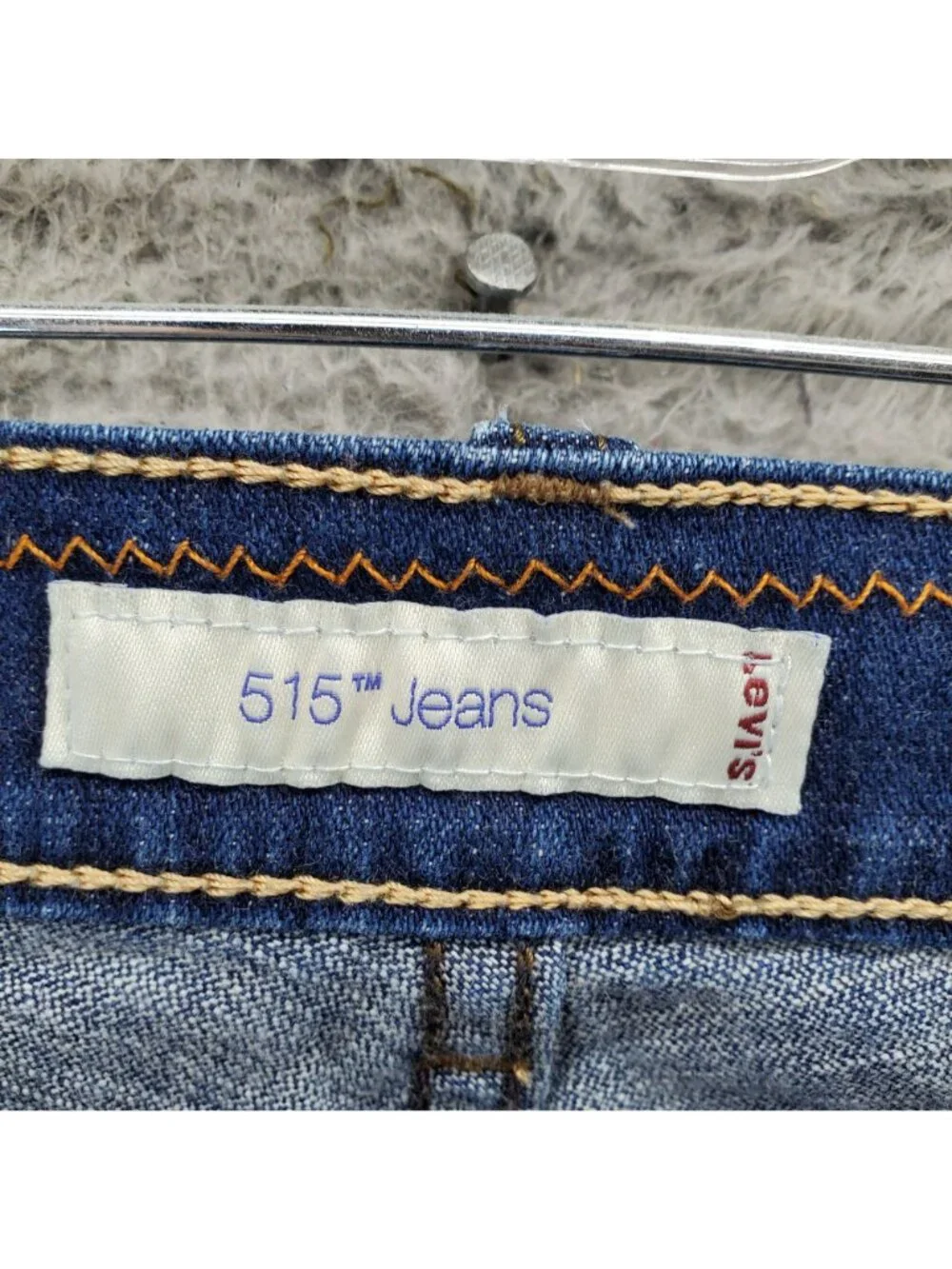 Levis Shorts Womens 14 Blue 515 Relaxed Fit Denim Folded Hem *Read*